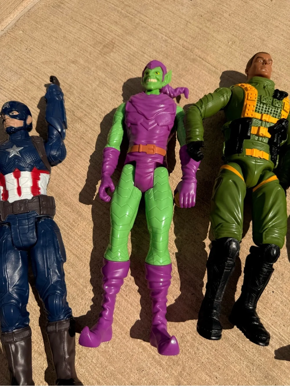 Marvel Action Figure Lot - Blue, Red, Green, Purple, Tan